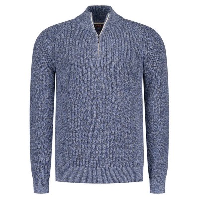 блуза,мъжки,пуловери,nza,new,zealand,25kn411,half,zip,sweater,river,blue,melange
