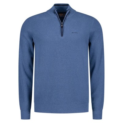 блуза,мъжки,пуловери,nza,new,zealand,25kn463,half,zip,sweater,river,blue