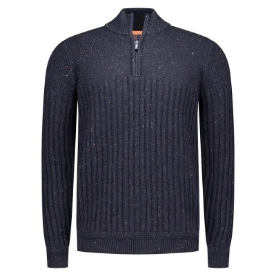 блуза,мъжки,пуловери,nza,new,zealand,25kn495,half,zip,sweater,classic,navy,melange