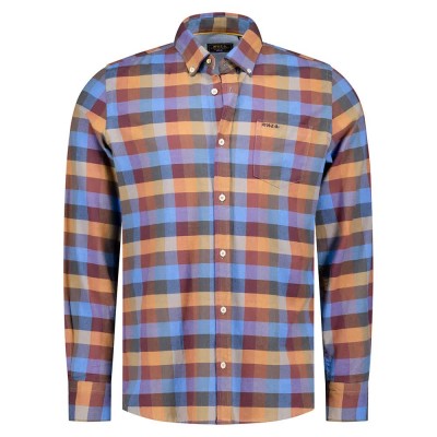 риза,с,дълъг,ръкав,мъжки,ризи,nza,new,zealand,25kn530,long,sleeve,shirt,blue,multi,colour