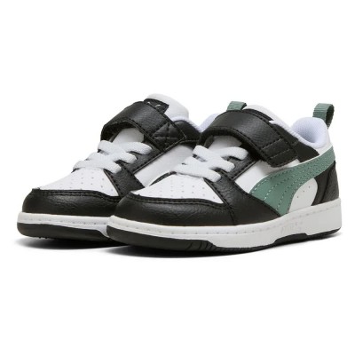 маратонки,детски,маратонки,puma,rebound,v6,lo,ac+,trainers,refurbished,puma,black,pistachio,green,puma,white,(white)