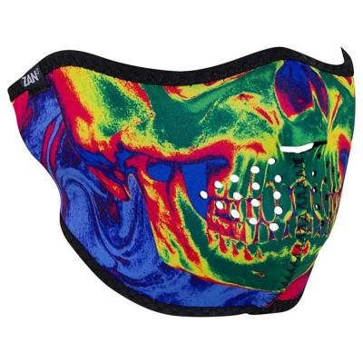 други,аксесоари,zan,headgear,therma,skull,face,mask,black,blue,red,green,(multicolor)