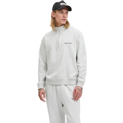 блуза,мъжки,пуловери,jack,&,jones,norrebro,emb,half,zip,sweatshirt,white,melange,(white)