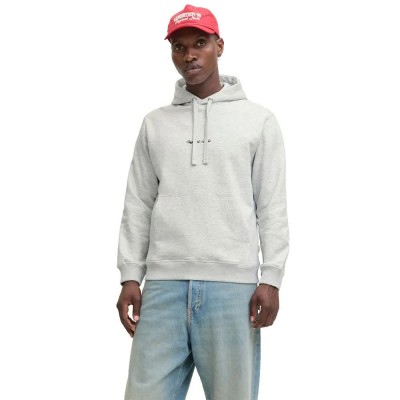 суичър,мъжки,пуловери,jack,&,jones,norrebro,emb,hoodie,white,melange,(grey)
