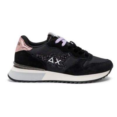 маратонки,дамски,маратонки,sun68,stargirl,glitter,logo,trainers,black