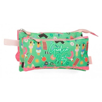 канцеларски,принадлежности,enso,garden,party,210064406050,pencil,case,pink,green,(green)
