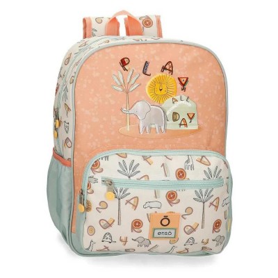 юношеска,раница,раници,enso,play,all,day,14l,junior,backpack,coral,multicolor,(beige,red)
