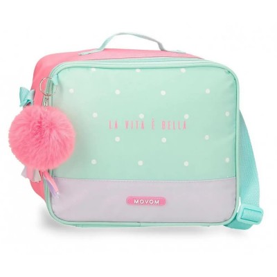 чанта,раници,movom,la,vita,e,bella,lunch,bag,light,green,pink,(green)