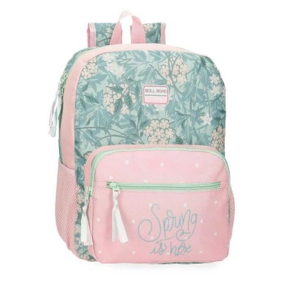 юношеска,раница,раници,roll,road,spring,is,here,14l,junior,backpack,pink,turquoise,(pink)