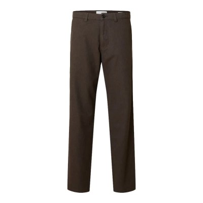 панталони,мъжки,панталони,selected,175,miles,slim,fit,pants,demitasse,structure,(brown)