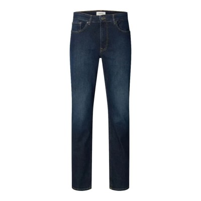 дънки,мъжки,панталони,selected,75,cleo,flex,615,slim,fit,jeans,dark,blue,denim
