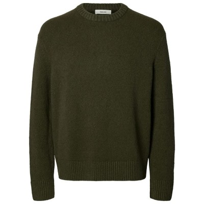 блуза,мъжки,пуловери,selected,alex,relaxed,fit,sweater,green,(forest,night)