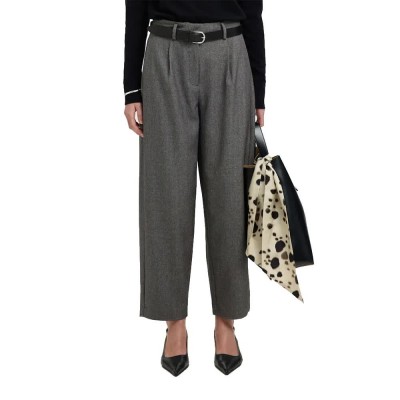 панталони,дамски,панталони,selected,barrel,alma,high,waist,pants,black,structure,(grey)