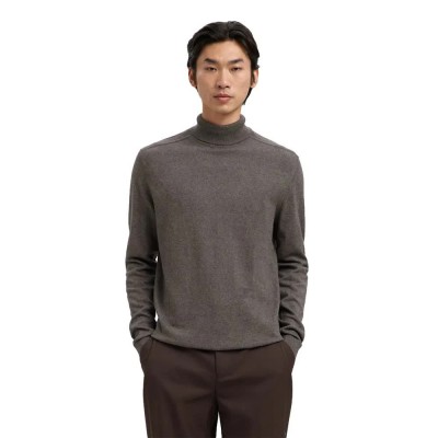 блуза,мъжки,пуловери,selected,berg,high,neck,sweater,grey,(morel,twist)