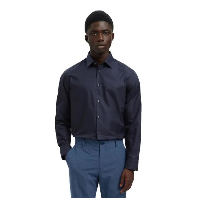 риза,с,дълъг,ръкав,мъжки,ризи,selected,clark,slim,fit,long,sleeve,shirt,sky,captain,(blue)