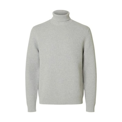 блуза,мъжки,пуловери,selected,dane,high,neck,sweater,light,grey,melange,(grey)