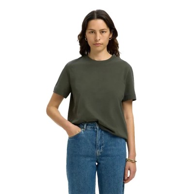 тениска,дамски,тениски,selected,essential,boxy,short,sleeve,t,shirt,deep,depths,(green)