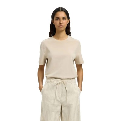 тениска,дамски,тениски,selected,essential,boxy,short,sleeve,t,shirt,oatmeal,(beige)