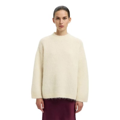 блуза,дамски,пуловери,дамски,плетени,дрехи,selected,gabriella,sweater,beige,(birch)