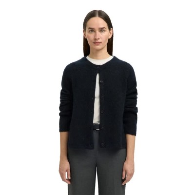 жилетка,дамски,пуловери,дамски,плетени,дрехи,selected,lulu,new,cardigan,dark,sapphire,melange,(blue)