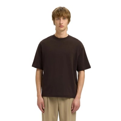 тениска,мъжки,тениски,selected,oscar,relax,fit,short,sleeve,t,shirt,demitasse,(brown)