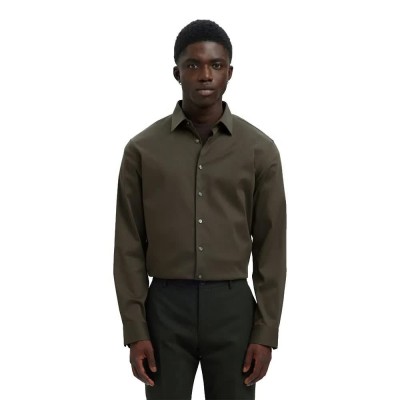 риза,с,дълъг,ръкав,мъжки,ризи,selected,performance,slim,fit,long,sleeve,shirt,forest,night,dobby,(green)