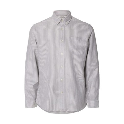 риза,с,дълъг,ръкав,мъжки,ризи,selected,regrick,oxford,flex,long,sleeve,shirt,morel,stripes,(grey)