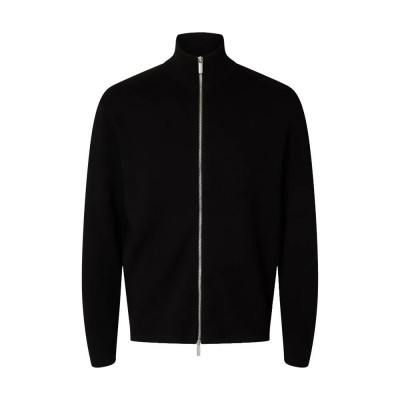 блуза,мъжки,пуловери,selected,teller,relaxed,fit,full,zip,sweater,black