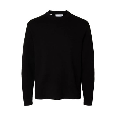 блуза,мъжки,пуловери,selected,teller,relaxed,fit,sweater,black