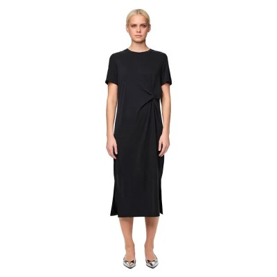 рокля,дамски,поли,и,рокли,pieces,anora,short,sleeve,long,dress,black