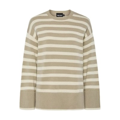 блуза,дамски,пуловери,дамски,плетени,дрехи,pieces,ava,sweater,crockery,birch,(beige)