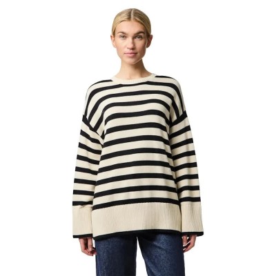 блуза,дамски,пуловери,дамски,плетени,дрехи,pieces,ava,sweater,birch,black,(beige)