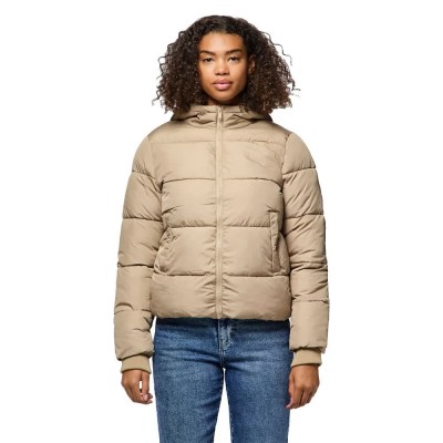 яке,дамски,якета,и,палта,pieces,bee,new,short,padded,jacket,silver,mink,(beige)