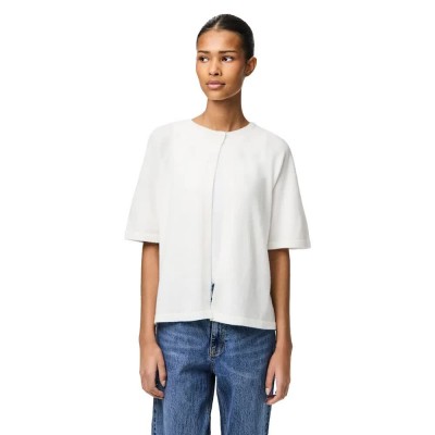 жилетка,дамски,пуловери,дамски,плетени,дрехи,pieces,bree,cardigan,bright,white,melange,(white)