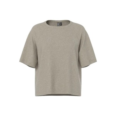 блуза,дамски,пуловери,дамски,плетени,дрехи,pieces,bree,short,sleeve,sweater,crockery,melange,(beige)