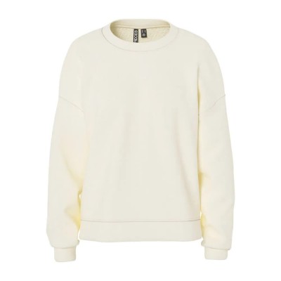 блуза,дамски,блузи,pieces,chilli,loose,fit,sweatshirt,white,pepper,(beige)