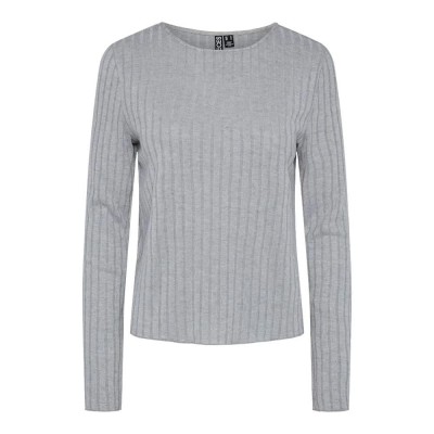 тениска,дамски,тениски,pieces,iris,long,sleeve,t,shirt,ultimate,grey,(grey)