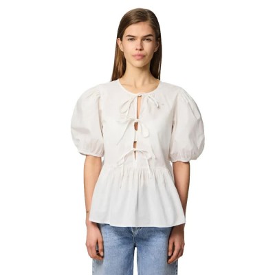 дамски,блузи,дамски,ризи,pieces,jolly,short,sleeve,blouse,bright,white,(white)