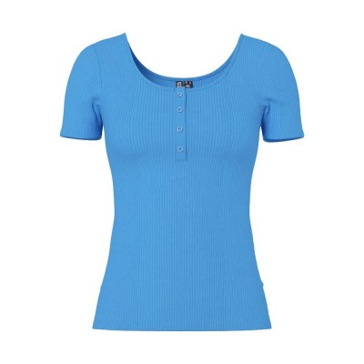 тениска,дамски,тениски,pieces,kitte,short,sleeve,t,shirt,azure,blue,(blue)