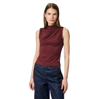 тениска,дамски,тениски,pieces,madison,draped,sleeveless,t,shirt,red,(tawny,port)