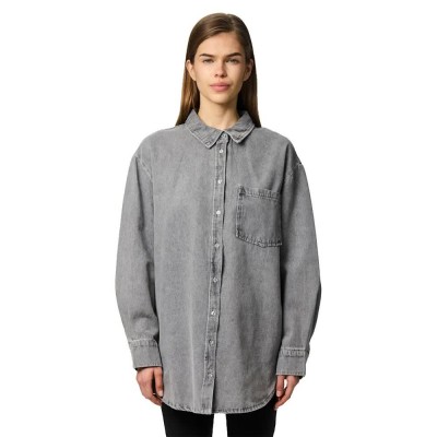 риза,с,дълъг,ръкав,дамски,блузи,дамски,ризи,pieces,maisie,long,sleeve,shirt,grey,denim,(grey)