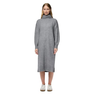 рокля,дамски,поли,и,рокли,pieces,malou,long,sleeve,long,dress,medium,grey,melange,(grey)