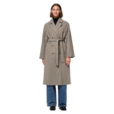 палто,дамски,якета,и,палта,pieces,marbel,long,coat,morel,(grey)