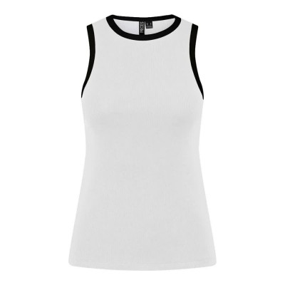 тениска,дамски,тениски,pieces,may,boxer,sleeveless,t,shirt,bright,white,black,contrast,(white)