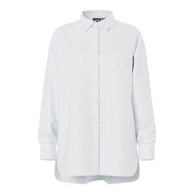 риза,с,дълъг,ръкав,дамски,блузи,дамски,ризи,pieces,melia,loose,fit,long,sleeve,shirt,bright,white,(white)