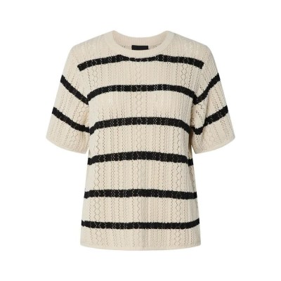 блуза,дамски,пуловери,дамски,плетени,дрехи,pieces,nuka,short,sleeve,sweater,birch,black,(beige)