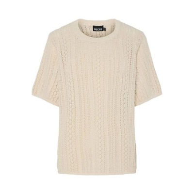 блуза,дамски,пуловери,дамски,плетени,дрехи,pieces,nuka,short,sleeve,sweater,birch,(beige)