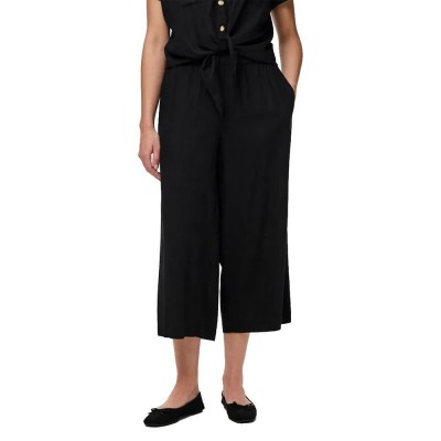 панталони,дамски,панталони,pieces,pia,culotte,wide,leg,high,waist,pants,black