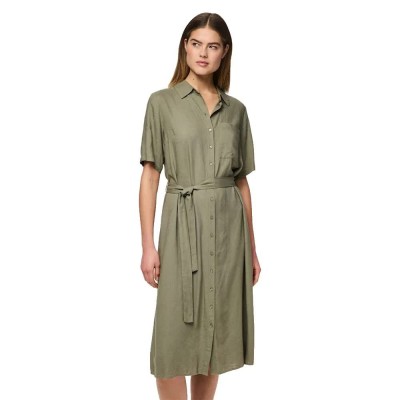 рокля,дамски,поли,и,рокли,pieces,pia,short,sleeve,midi,dress,deep,lichen,green,(green)