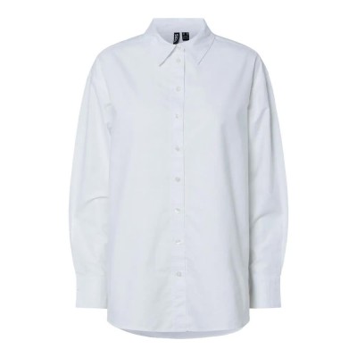 риза,с,дълъг,ръкав,дамски,блузи,дамски,ризи,pieces,poppy,loose,fit,long,sleeve,shirt,bright,white,(white)
